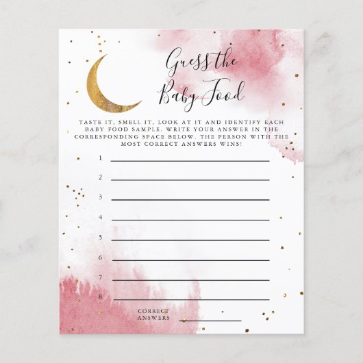 Roze maan raadt het Baby-schoenenspel (Voorkant)