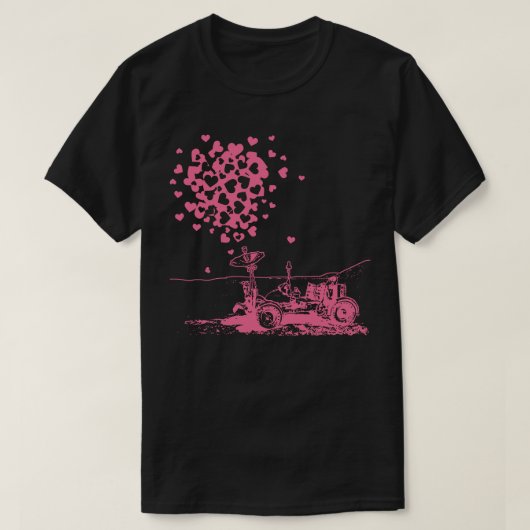 Roze Maan Rover Van Liefde T-shirt (Design voorkant)