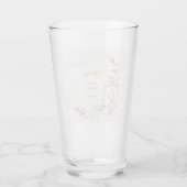 Roze Maan Roze Baby Shower Glas (Achterkant)