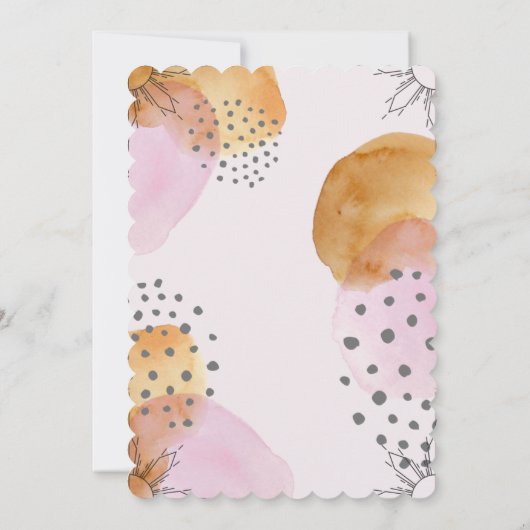 Roze maan slaat de datum op save the date (Achterkant)