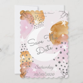 Roze maan slaat de datum op save the date