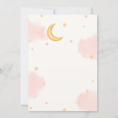 Roze Maan Sterren Twinkle Twinkle Meisje Baby show Kaart (Achterkant)