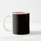 Roze maan tweekleurige koffiemok (Links)