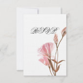 Roze Maanbloem RSVP Uitnodiging (Voorkant)