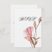 Roze Maanbloem RSVP Uitnodiging (Voorkant / Achterkant)