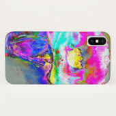 Roze maandop, waterverf bloemschilderij Case-Mate iPhone case (Achterkant (horizontaal))