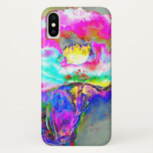 Roze maandop, waterverf bloemschilderij Case-Mate iPhone case