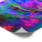 Roze maandop, waterverf bloemschilderij poster (Hoek)