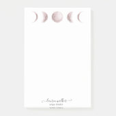 roze maanfzet yoga studio schrijft rapport post-it® notes (Voorkant)