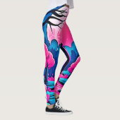 Roze maanverlichte boskunst leggings (Rechts)