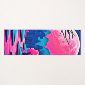 Roze maanverlichte boskunst yogamat (Voorkant (horizontaal))