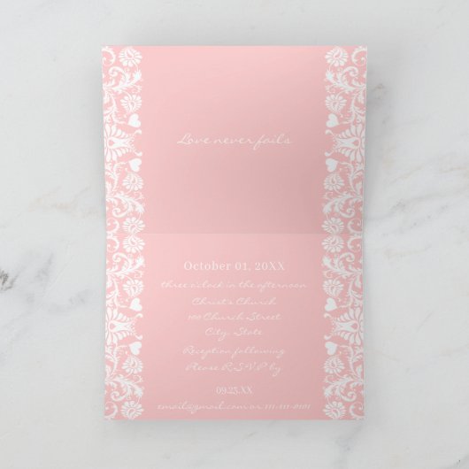 Roze, maar u kiest een Victoriaans kleurenDamask (Binnen)