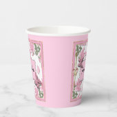 Roze maatbekertje papieren bekers (Links)