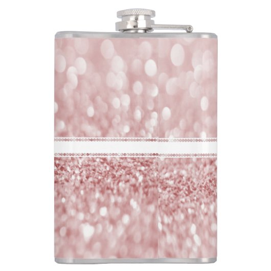 Roze maatkolf voor glitter heupfles (Achterkant)