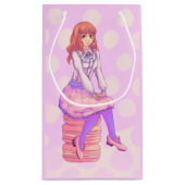 Roze Macaron Girl Klein Cadeauzakje (Achterkant)