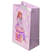 Roze Macaron Girl Klein Cadeauzakje (Achterkant Gekanteld)