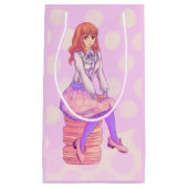 Roze Macaron Girl Klein Cadeauzakje (Voorkant)
