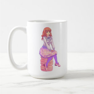 Roze Macaron Girl Koffiemok