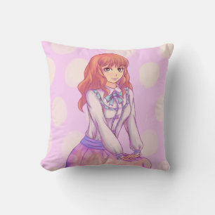 Roze Macaron Girl Kussen