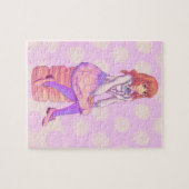 Roze Macaron Girl Legpuzzel (Horizontaal)