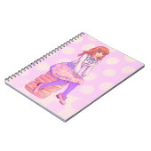 Roze Macaron Girl Notitieboek (Linkerzijde)