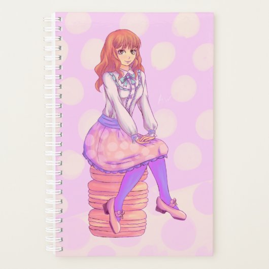 Roze Macaron Girl Planner (Voorkant)