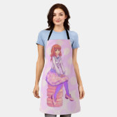 Roze Macaron Girl Schort (Gedragen)
