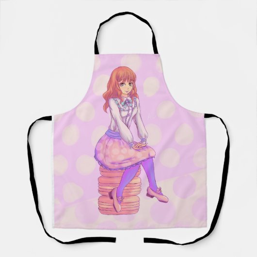 Roze Macaron Girl Schort (Voorkant)