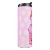 Roze Macaron Girl Thermosbeker (Gedraaid links)