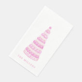 Roze Macaron Toren Persoonlijk Servet (Hoek)