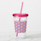 Roze Macarons Acryl Drinkbeker (Achterkant)