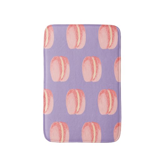 Roze Macarons Badmat (Voorkant Verticaal)