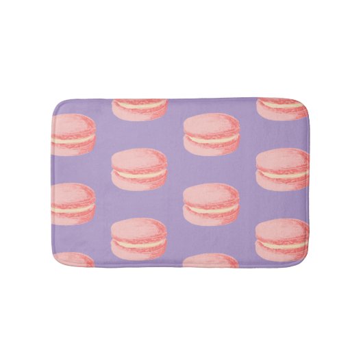 Roze Macarons Badmat (Voorkant)