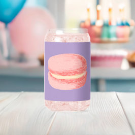 Roze Macarons Blikvorm Glas