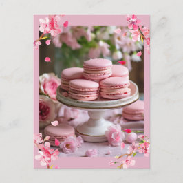  roze macarons briefkaart