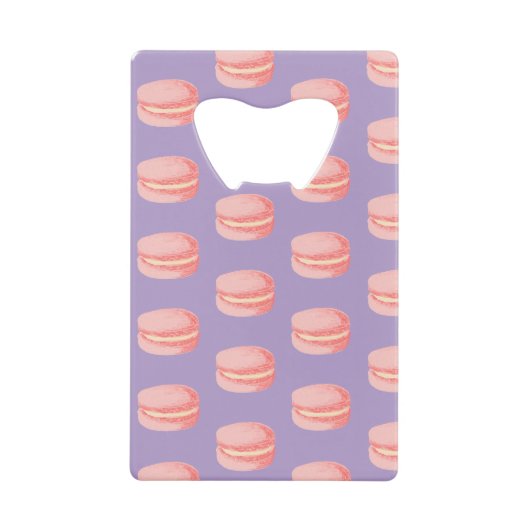Roze Macarons Creditkaart Flessenopener (Voorkant)