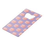 Roze Macarons Creditkaart Flessenopener (Achterkant Gekanteld)