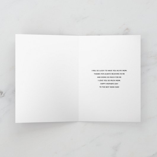 Roze Macarons en rode frambozen Moederdag Kaart (Binnen)