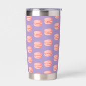 Roze Macarons Geïsoleerde Drinkbeker (Links)