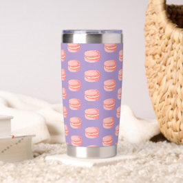 Roze Macarons Geïsoleerde Drinkbeker