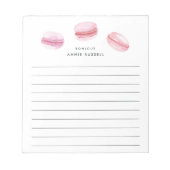 Roze Macarons | Gepersonaliseerde leningen Notitieblok (Voorkant)