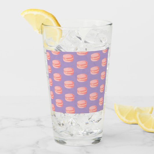 Roze Macarons Glas (Voorkant ijs)
