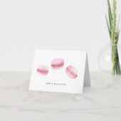 Roze Macarons Merci Beaucoup Bedankkaart (Voorkant)