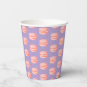 Roze Macarons Papieren Bekers (Achterkant)