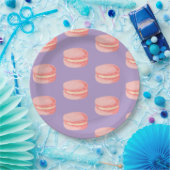 Roze Macarons Papieren Bordje (Feest)