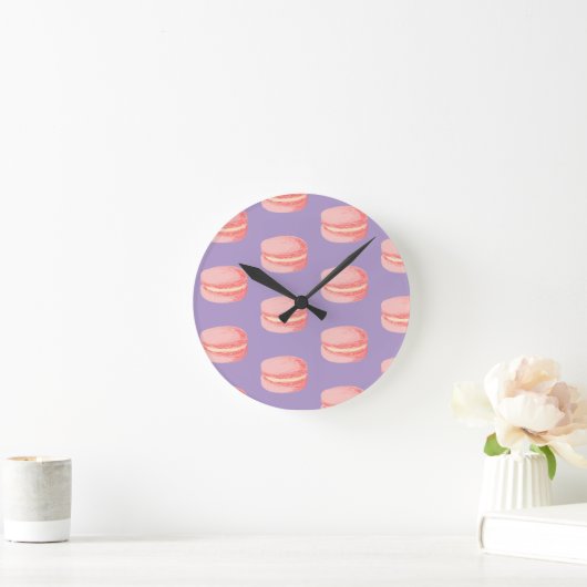 Roze Macarons Ronde Klok (Huis)