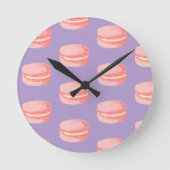 Roze Macarons Ronde Klok (Voorkant)