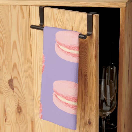 Roze Macarons Theedoek (Derde Gevouwen)