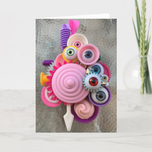 Roze machine kaart