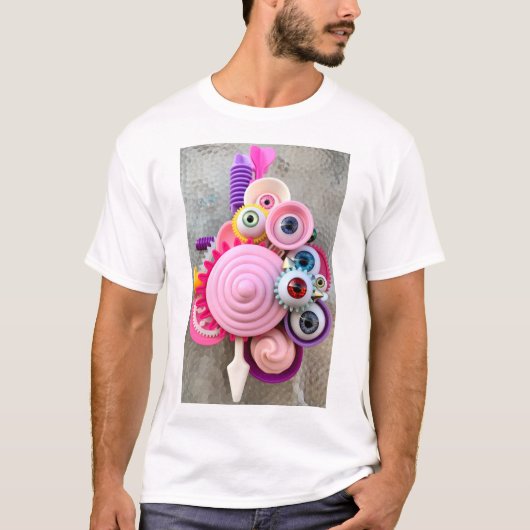Roze machine t-shirt (Voorkant)